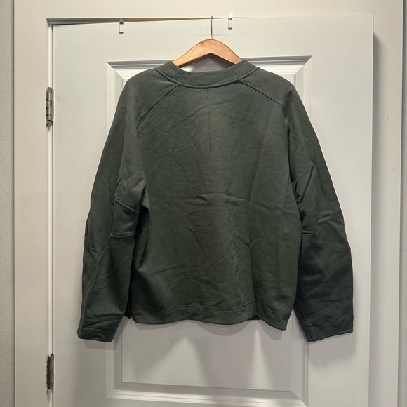 Lululemon Relaxed-fit Crew-neck sweatshirt in Palm Deco green.  Size Large EUC - Picture 6 of 7
